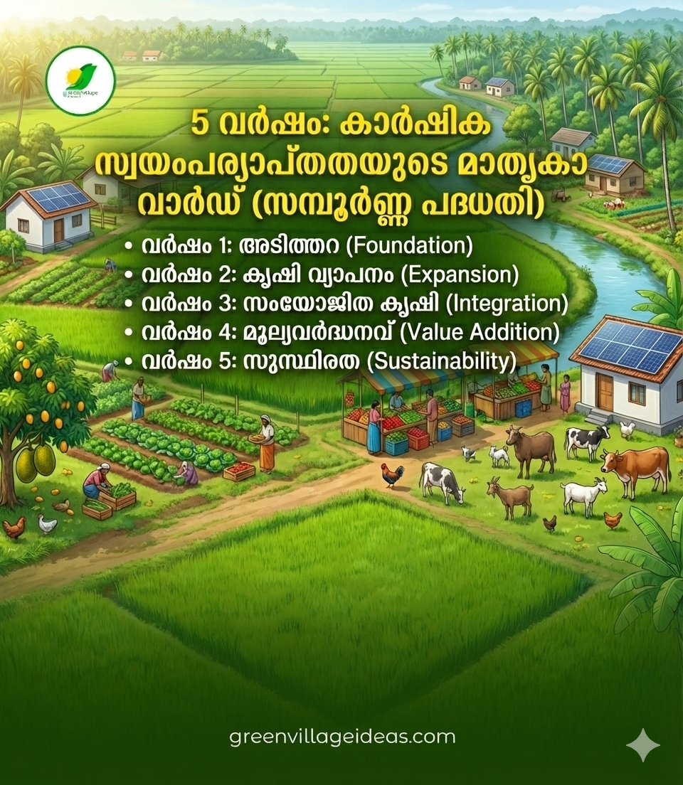 ഇതാണ് മാതൃക! 5 വർഷം കൊണ്ട് ഒരു വാർഡിനെ കാർഷികമായി സ്വയംപര്യാപ്തമാക്കാം (സമ്പൂർണ്ണ പദ്ധതി) 1000115554